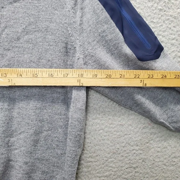 Vineyard Vines Sweater Womens M Gray Performance Knit Side Shoulder Quarter Zip - Picture 4 of 9